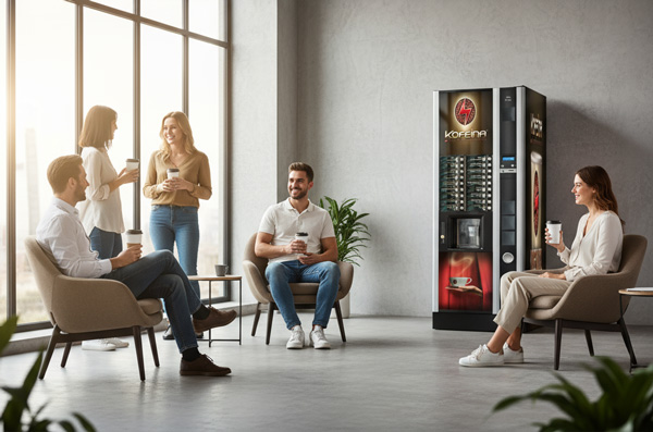 Automat do kawy Astro w poczekalni